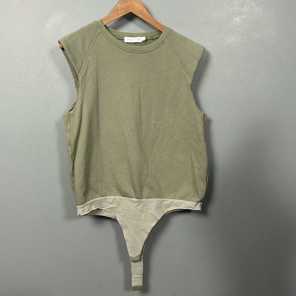 Jonathan Simkhai Women’s Organic Cotton Channing Sleeveless Bodysuit Size L - Picture 4 of 12